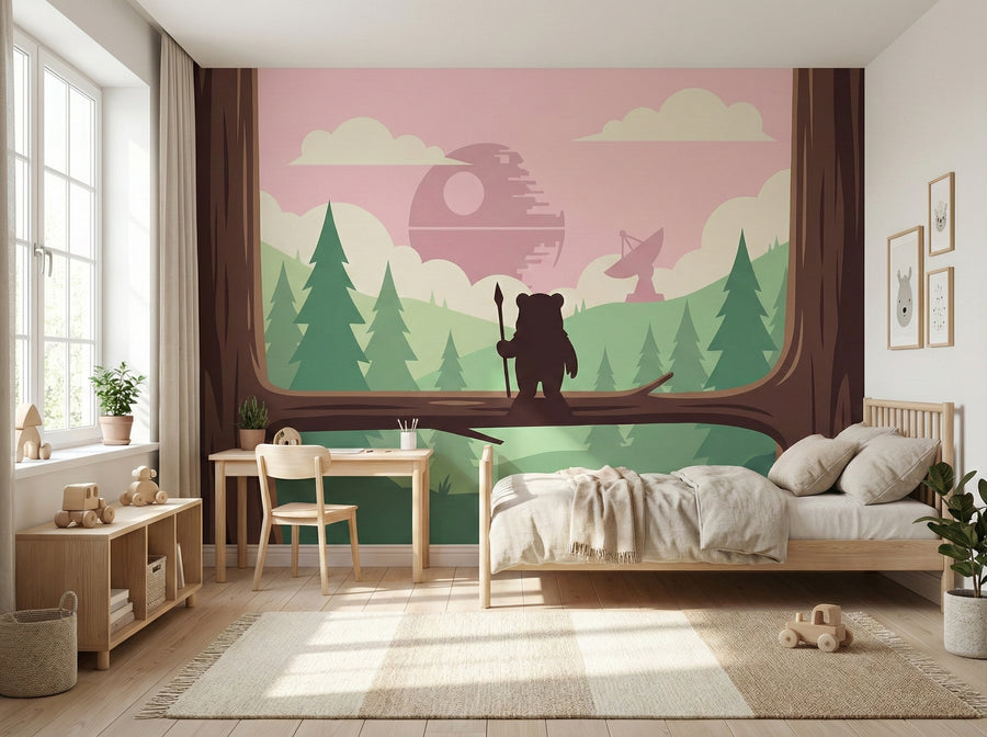 Enchanted Forest Space Adventure Wall Mural