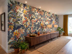 Colorful Chameleon & Tropical Leaves wallpaper in a styled room, view 3