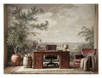 Vintage Green Country Lane wallpaper in a styled room, view 3