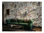 Vintage Japanese Garden & Birds wallpaper in a styled room, view 1