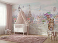Paris & Teddy Bear Balloons wallpaper in a styled room, view 1
