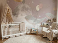 Moon, Clouds & Flying Whales wallpaper in a styled room, view 1