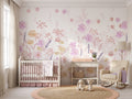 Pastel Flower Garden wallpaper in a styled room, view 1
