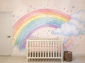 Arched Rainbow & Starry Clouds wallpaper in a styled room, view 1