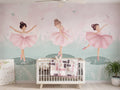 Pink Ballerinas wallpaper in a styled room, view 1