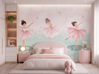 Pink Ballerinas wallpaper in a styled room, view 2