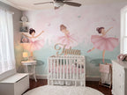Pink Ballerinas wallpaper in a styled room, view 3