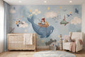 Blue Sea Adventure & Walrus wallpaper in a styled room, view 1