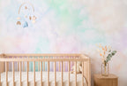 Pastel Abstract Cloudscape wallpaper in a styled room, view 3