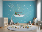 Blue Sky, Paper Boat & Little Prince wallpaper in a styled room, view 3