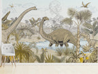 Vintage Dinosaur Jungle wallpaper in a styled room, view 2