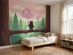 Enchanted Forest Space Adventure wallpaper in a styled room, view 2