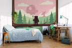 Enchanted Forest Space Adventure wallpaper in a styled room, view 3