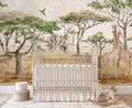 Acacia Trees & Safari Landscape wallpaper in a styled room, view 1